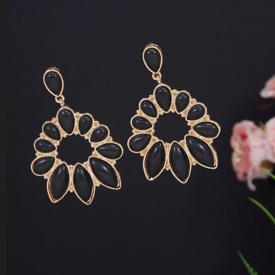 Antique Gold Plated Floral Fancy Earring
