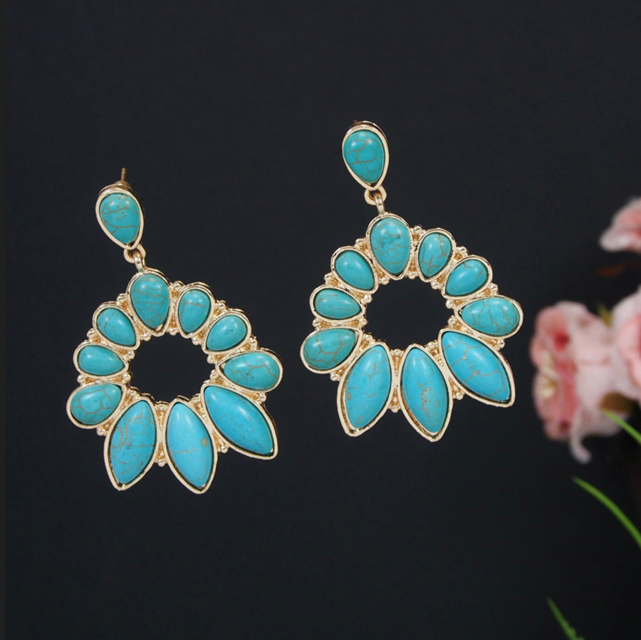 Antique Gold Plated Floral Fancy Earring