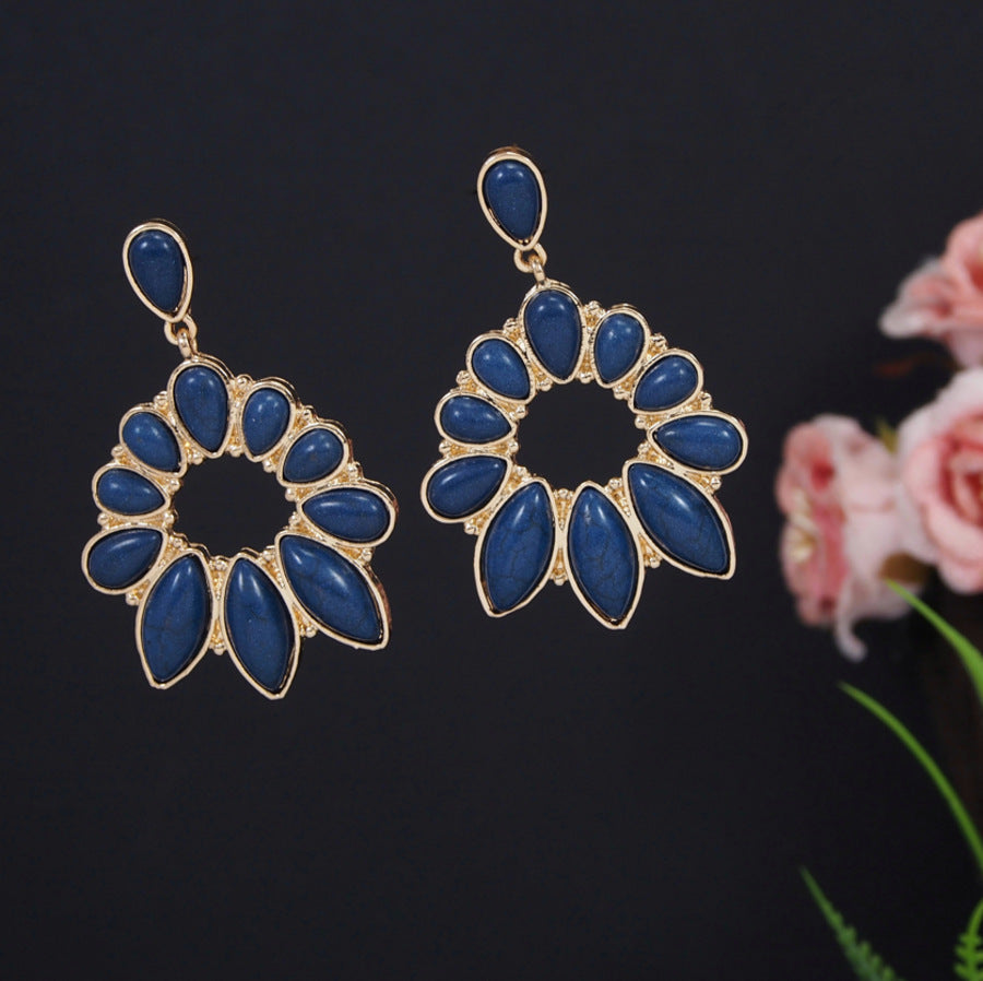 Antique Gold Plated Floral Fancy Earring