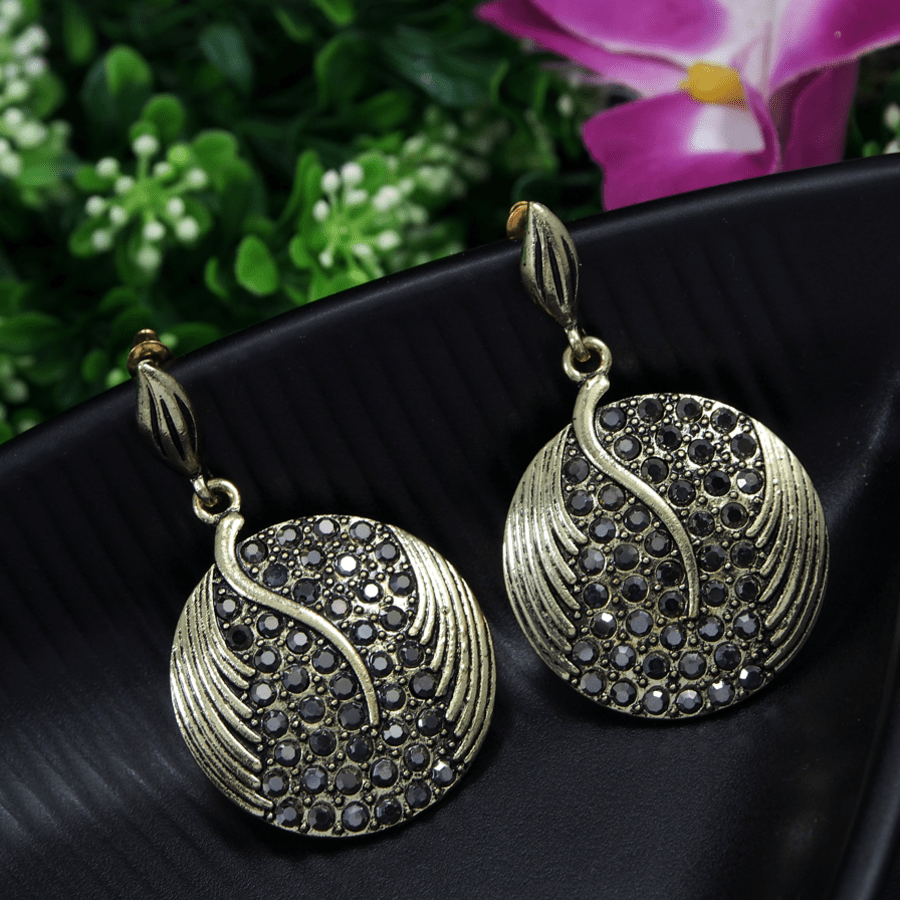 Antique Gold/Silver Plated Rustic Earring