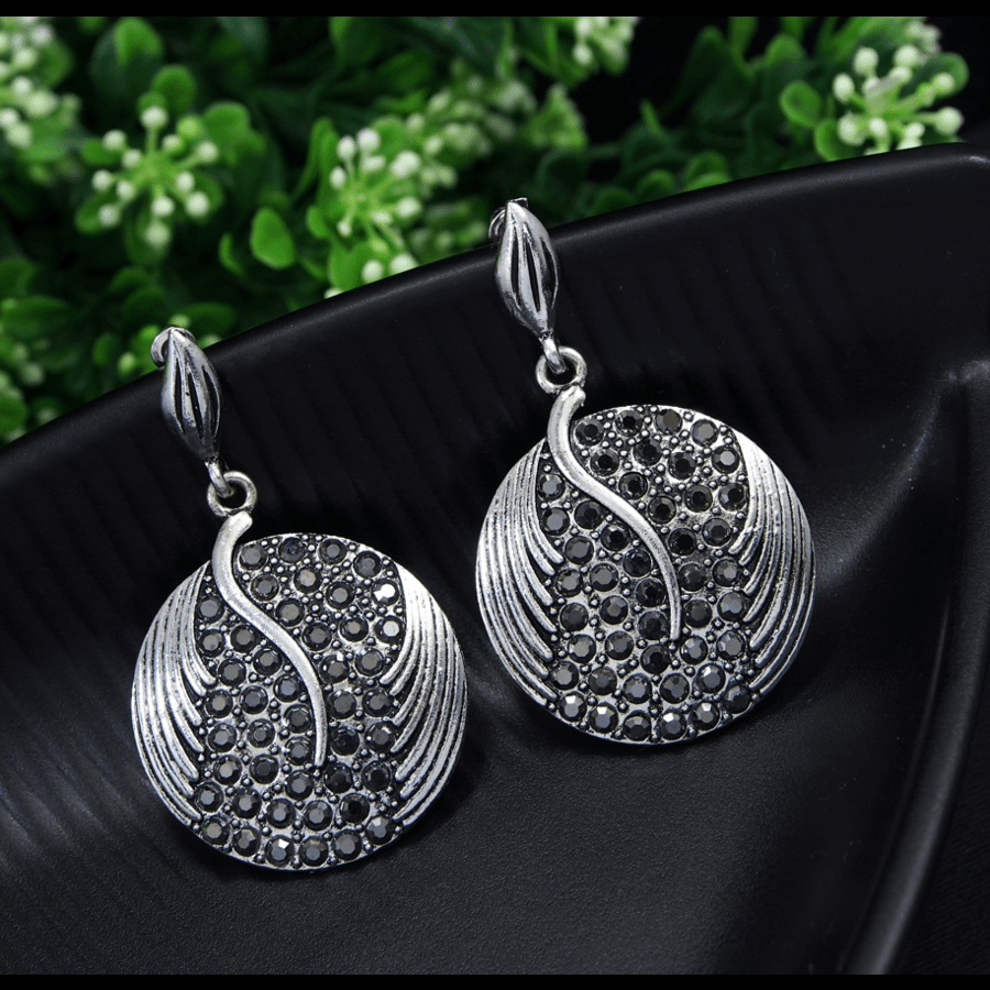 Antique Gold/Silver Plated Rustic Earring