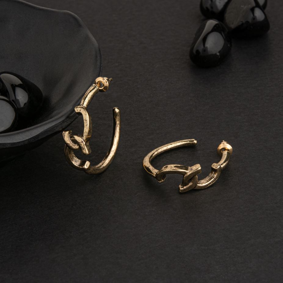 Gold / Silver / Antique Gold Plated Knot Style Fashion Hoops Earring