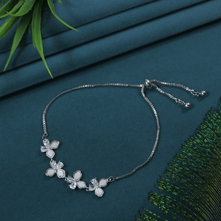 Korean Gold/Silver/Rosegold Plated Butterfly Link Adjustable Bracelet