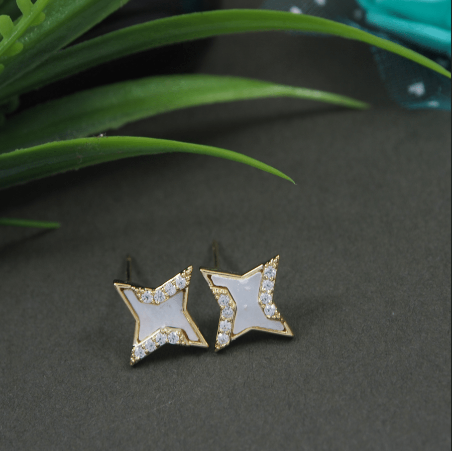 Korean Gold/Silver/Rosegold Plated Simple Star Shaped Stud Earring