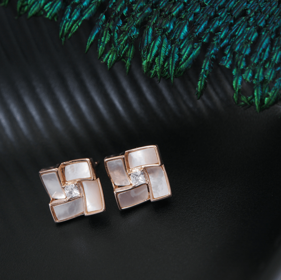 Korean Gold/Silver/Rosegold Plated Square Shaped Stud Earring