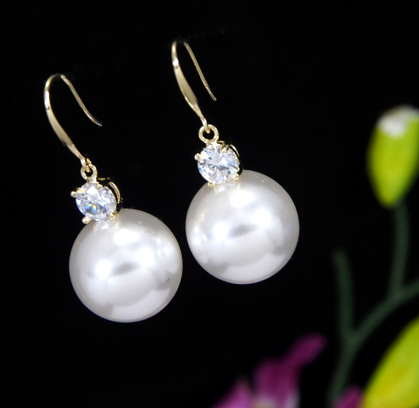 Korean Gold/Silver/Rosegold Plated Pearl Drop Earring