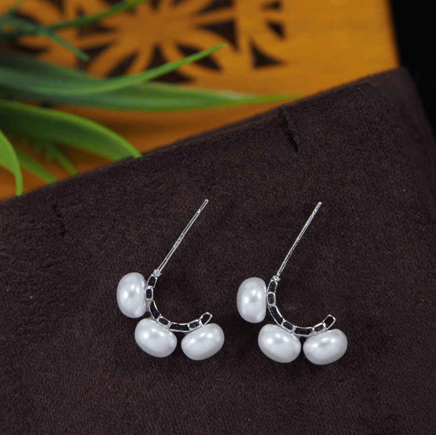 Korean Gold/Silver/Rosegold Plated Pearl Earring