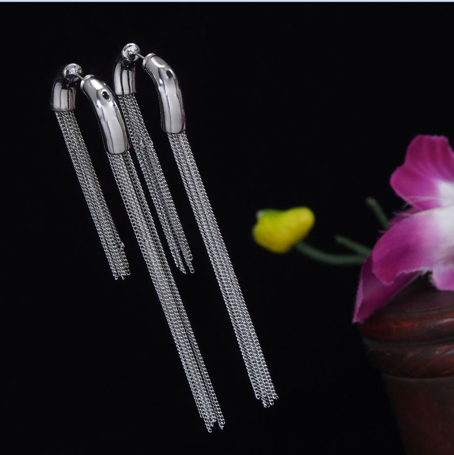 Korean Gold/Silver Plated Long Chain Earring