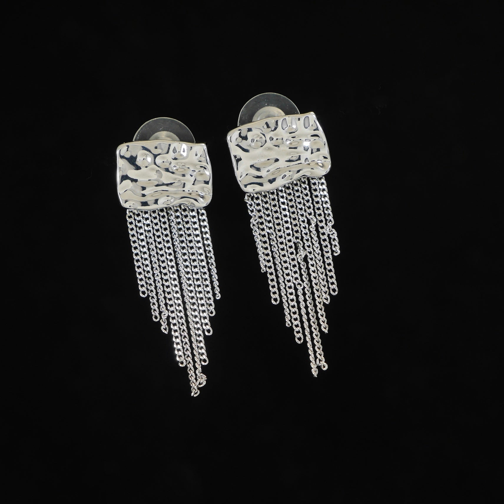 Korean Silver Plated Chain Dangler Earring