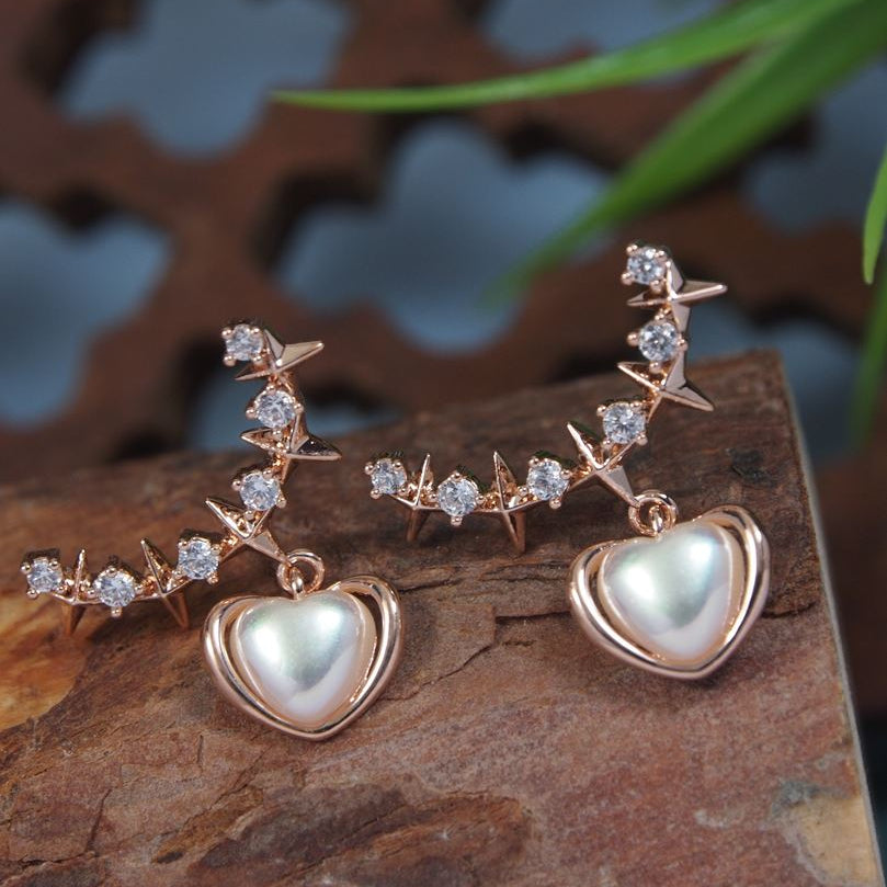 Korean Pearl Boat Drop Earring