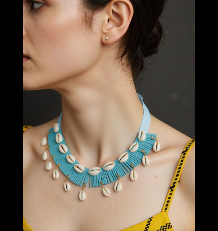 Cowrie Shell Handcrafted Western Choker Necklace